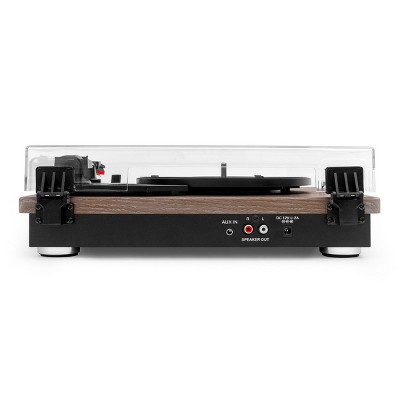 Walnut 3-Speed Belt Drive Turntable with Bluetooth Speakers