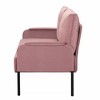 Metal Frame Loveseat Couch,Designed with Simple Lines LoveseatIt,Fits well in Apartments or Rooms with Limited Space,Pink - 4 of 4