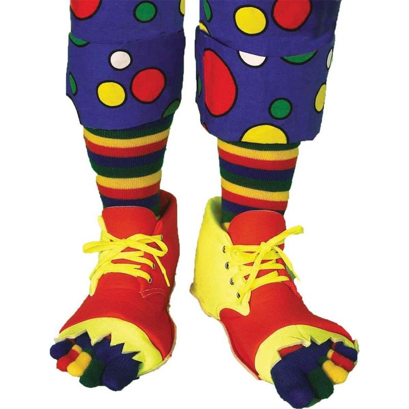 Forum Novelties Clown Shoes And Toe Sock Costume Set Adult One Size, 1 of 2