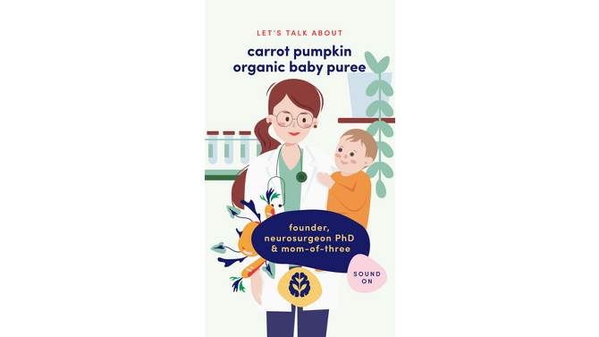 Cerebelly Organic Carrot and Pumpkin Baby Food Pouch - 24oz/6pk, 2 of 6, play video