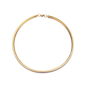 Adornia Tarnish Resistant 18k Gold Plated Omega Layering Chain Necklace - 1 of 1