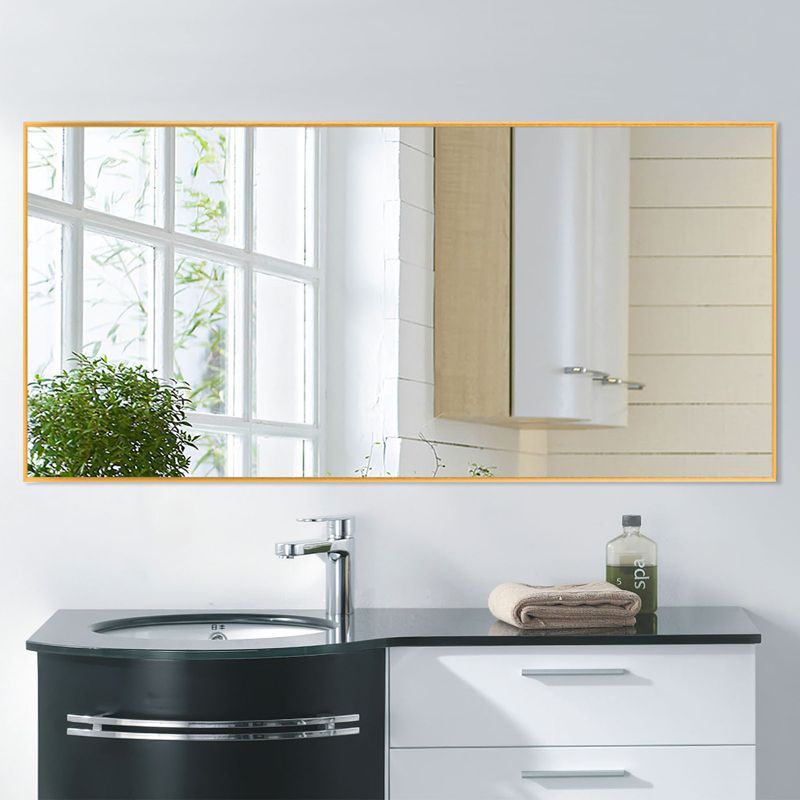 Neutypechic Modern Metal Rectangle Oversized Wall Mirror Bathroom Vanity Mirror, 2 of 8