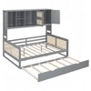 KIGFTSOD Wooden Daybed With Twin Size Trundle, and All-in-One Cabinet and Shelf - 3 of 4