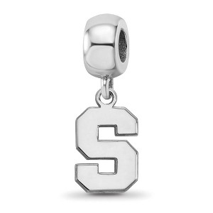 Black Bow Jewelry Sterling Silver Michigan State Spartans NCAA Bead Charm - 1 of 4