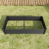 Lyngins 8x4x1ft Raised Garden Beds Outdoor, Galvanized Metal Planter, Open Bottom, Anti-Rust, Outdoor Planter Bed for Flowers,Vegetables, Herbs - 3 of 4