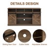 Syemin Decorative Storage Cabinet, Double Door Four-Layer Shelf, Living Room Dresser with Grooved Texture for Living Room, Entryway, - 2 of 4