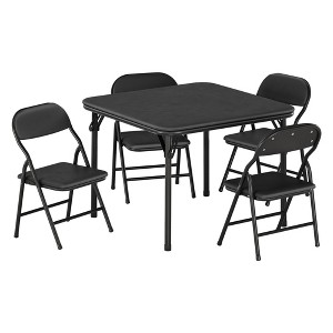 3-Piece Folding Table and Chairs Set for Daycare and Classrooms, Children's Activity Table and Chairs Set, Gift for Child, Black - 1 of 4