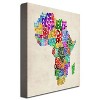 Trademark Fine Art -Michael Tompsett 'Africa Text Map' Canvas Art - 2 of 2