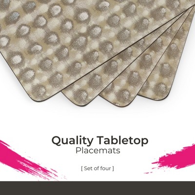 Abstract Multicolor Fabric Rectangle Placemats Set of 4