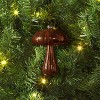 Christmas Glass Brown Mushroom Ornament - Wondershop™ - 2 of 3
