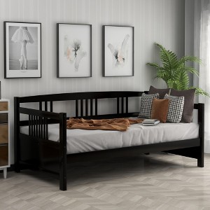 Solid Wood Daybed, Wooden Daybed Frame for Bedroom Living Room Bedroom - 1 of 4