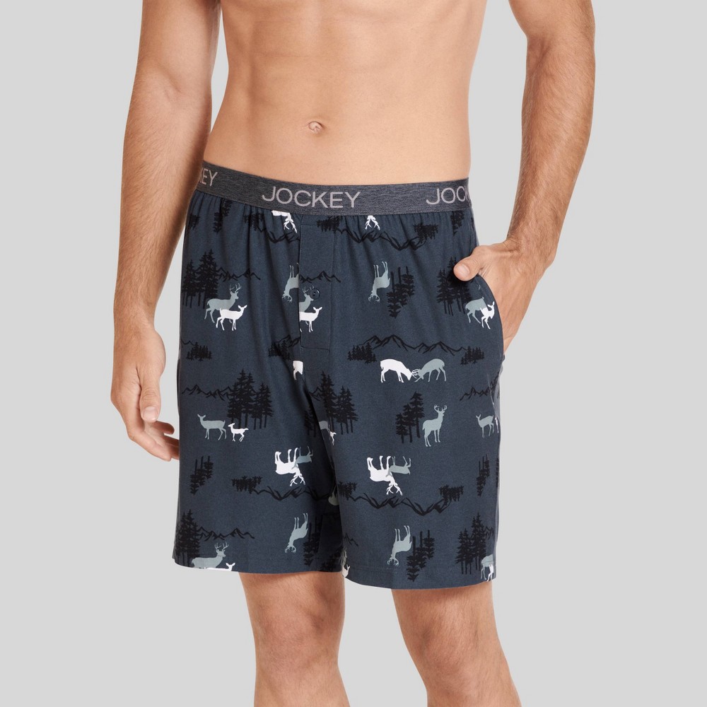Photos - Other Textiles Jockey Generation™ Men's 8" Ultrasoft Pajama Shorts - Dark Blue XL coffee