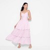 Women's Tiered Maxi Empire Waist Dress - Wild Fable™ Pink Floral - 2 of 3