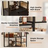 Bakers Rack with Storage Cabinets,Industrial 4/5-Tier Coffee Bar Cabinet Shelves,Farmhouse Freestanding Kitchen Microwave Stand with Storage - 3 of 4