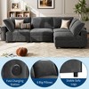 L-Shaped Sofa,Sleeper Sofa Couch,  Convertible Pull Out Sofa Bed with Storage, Modern Sectional Sofa for Living Room, Apartment, Grey - 3 of 4