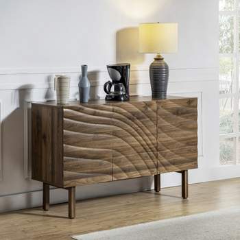 Mopsus 58" Mordern Storge Cabinet with Solid Wood Legs | KARAT HOME