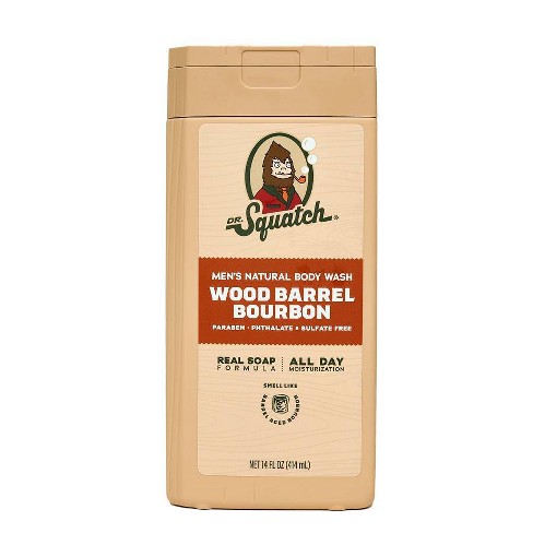 DR. SQUATCH Men's Non-Exfoliating Body Wash - Wood Barrel Bourbon - 14 fl oz - image 1 of 4