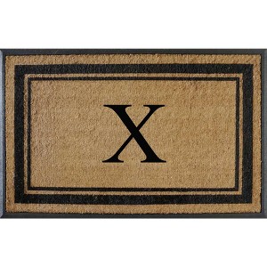 A1HC Rubber & Coir Flocked Doormat 30"x48", Anti-Shed, Heavy Duty for Front Door Monogrammed Mat - 1 of 4