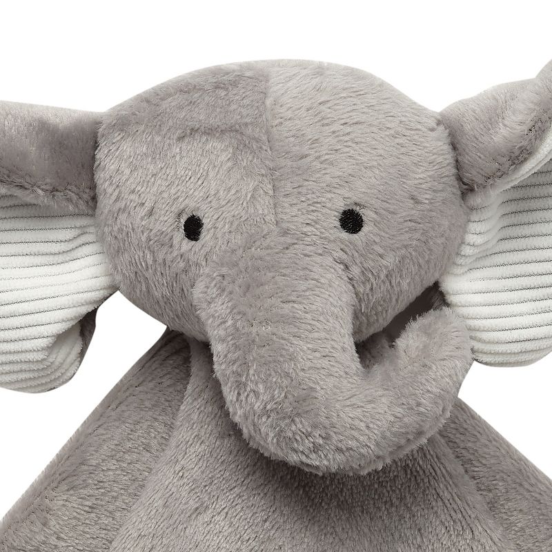Lambs & Ivy Gray Elephant Soft Baby/Child/Toddler Plush Lovey Security Blanket, 2 of 5