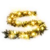 VidaXL Christmas Garland with LED Lights Green 9 ft PVC - 2 of 4