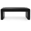 Kaia 47" Faux Leather Upholstered Waterfall Bench-Maison Boucle - 3 of 4