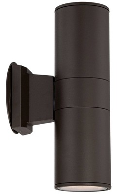 Ellis Bronze Cylinder Dual-Light Modern Wall Sconce Set