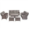 8 Pieces Gymojoy Sofa Chairs Ottoman with Swivel Chairs - 3 of 4