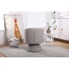 Grey Swivel Accent Chair Armchair, Round Barrel Chair in Fabric for Living Room Bedroom - 4 of 4