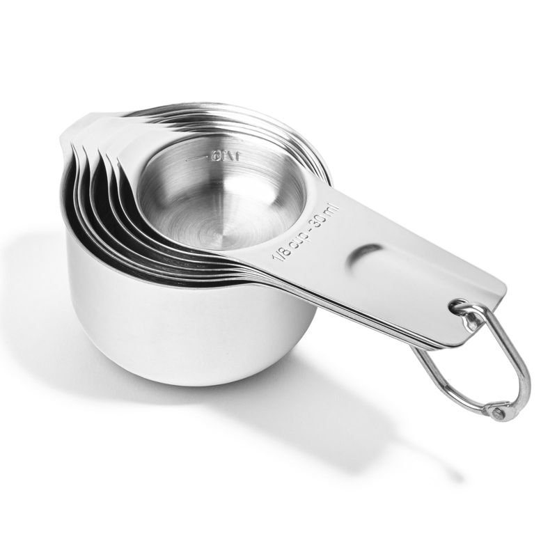 Last Confection 7-Piece Stainless Steel Measuring Cup Set - Includes 1/8 Cup Coffee Scoop - Measurements for Spices, Cooking & Baking Ingredients, 3 of 6