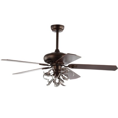 Sensa Ceiling Light Fan - Rustic Bronze - Safavieh