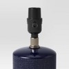 Linen Textured Ceramic Small Lamp Base Dark Blue - Threshold™ - image 2 of 2