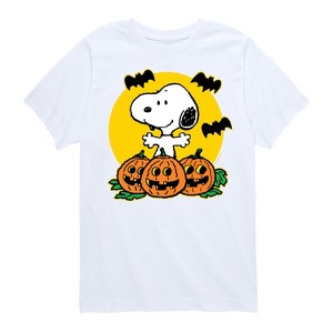 Boys' - Peanuts - Snoopy Pumpkin Patch Short Sleeve Graphic T-Shirt - 1 of 4