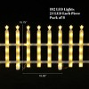LuxenHome 8-Piece Light Show Star-Topped Fence Design Outdoor Decoration White - 2 of 4