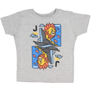 Seven Times Six Disney Lion King Little Boys' Simba Jack Playing Card Toddler T-Shirt Grey - 1 of 3
