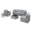 Ovios Venice 7pc Wicker Outdoor Patio Furniture Set Conversation Sofa Sectional with a Swivel Chair and Cushions - 2 of 4