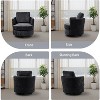 GDFStudio Roxanne Swivel Chenille Upholstered Wood and Steel Accent Chair - 4 of 4