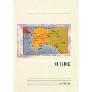 Vintage Lined Notebook Greetings from Alaska, Map - (Paperback) - 1 of 1