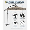 10ft Offset Patio Umbrella - 360° Rotation & Easy Tilt Cantilever Design, Windproof Round Canopy for Poolside/Backyard/Garden - 4 of 4