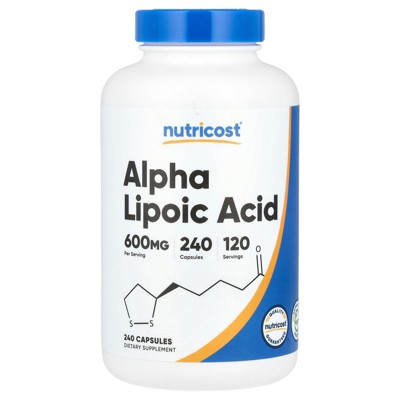 Nutricost Alpha Lipoic Acid, 600 mg, 240 Capsules, (300 mg per Capsule)