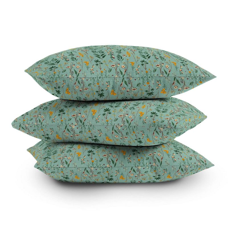 Holli Zollinger Zarah Wildflower Outdoor Throw Pillow Green - Deny Designs, 4 of 5