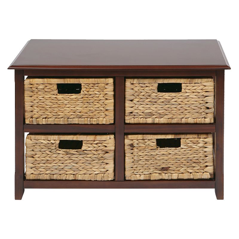 20.5&#34; Seabrook TwoTier Storage Unit with Espresso and Natural Baskets - OSP Home Furnishings, 4 of 8
