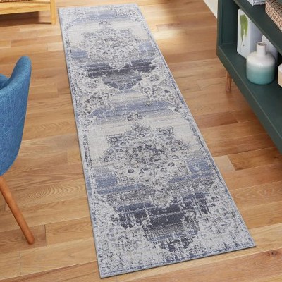 Kumasinova Trendy Stain-Resistant Area Rug – Non-Shedding Living Room Rug, Medallion Rugs for Living Room, Kid & Pet-Friendly, Boho Washable Rugs