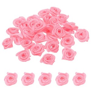 Unique Bargains Satin Fabric Decorative DIY Craft Embellishment Ribbon Roses 30 Pcs - 1 of 4