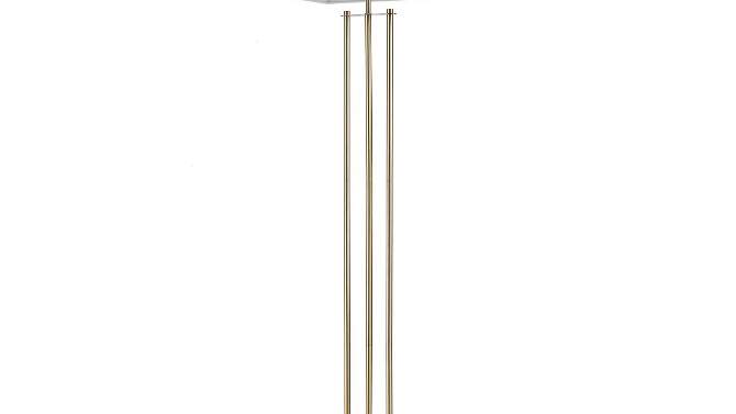 62&#34; Soho Floor Lamp with Linen Shade White - Globe Electric, 6 of 9, play video