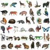 Wrapables Waterproof Vinyl Stickers for Water Bottles, Laptop, Phones, Skateboards, Decals for Teens, 80pcs, Safari Animals - 3 of 4