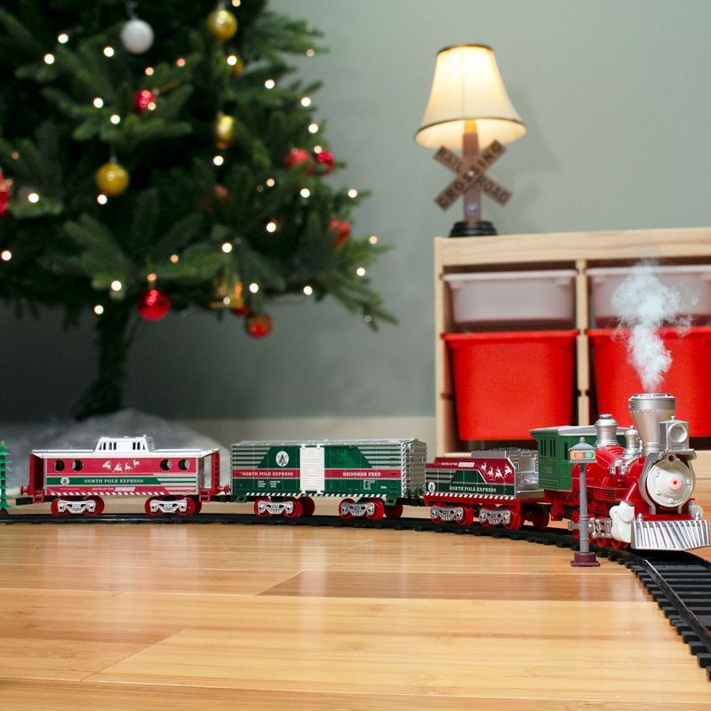 Lionel Trains Set North Pole Express Holiday Train 29 Piece Set with Water Vapor Smoke Effect, Working Headlight, Horn and Bell Sounds, 6 of 9