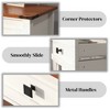 Sapphtopaz TV Stands for Living Room with 2 Storage Drawers Rectangle Entryway Table with Bottom Open Storage Shelf for Hallway, Bedroom - 4 of 4