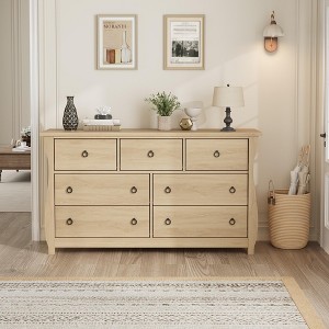 Dresser for Bedroom, Wide Drawer Dresser with Storage Freestanding, Wooden Closet Storage Chest for Living Room, Bedroom, Entryway - 1 of 4