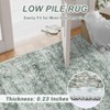Area Rug Vintage Boho Rugs, Washable Print Indoor Rug Traditional Decorative Floor Carpet Non Slip Carpet Rug for Living Room Bedroom Entryway - 4 of 4