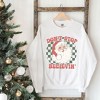 Simply Sage Market Women's Graphic Sweatshirt Don't Stop Believin' Santa Checkered - 3 of 4